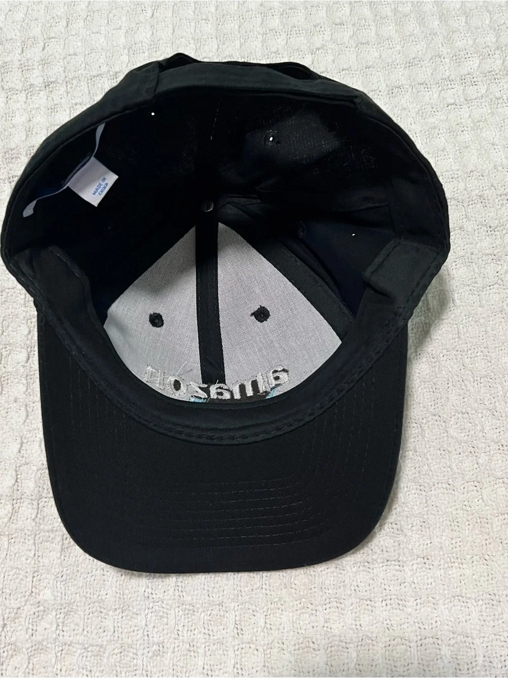 NWOT Amazon Employee Baseball Cap  Black Hook & Loop Fastener E-swag